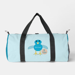 Custom Blue Birthday Boy Chick Duffle Bag