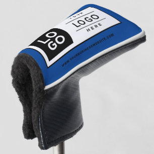 Custom Blue Business Logo Branded Golf Head Cover