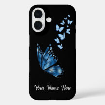Custom Blue Butterfly Phone Case