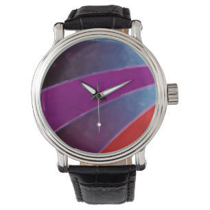 Custom blue clock watch