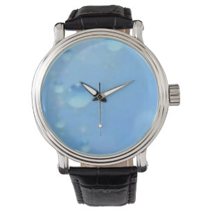 Custom blue clock watch