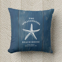 Custom Blue Coastal Starfish Beach House
