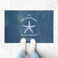 Custom Blue Coastal Starfish Beach House