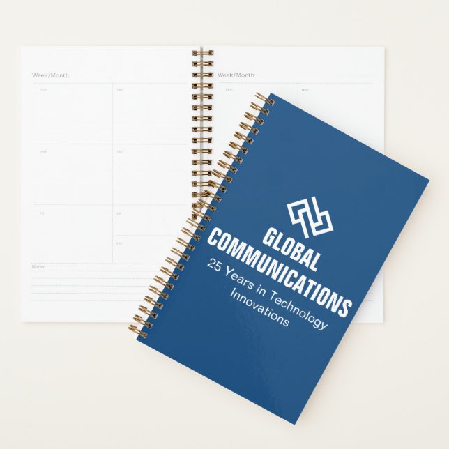 Custom Blue Computer Software Company 2027 Planner (Display)