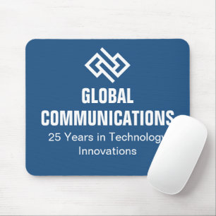 Custom Blue Cyber Technology Computer Company Mouse Mat