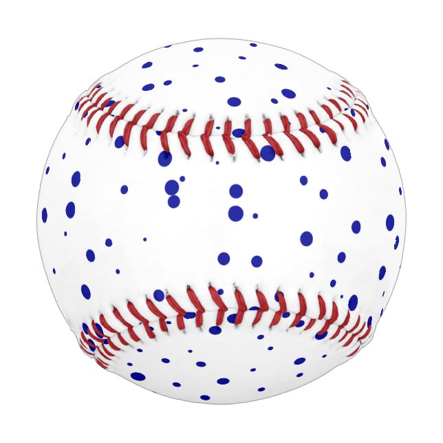Custom Blue Dotted Baseball (Front)