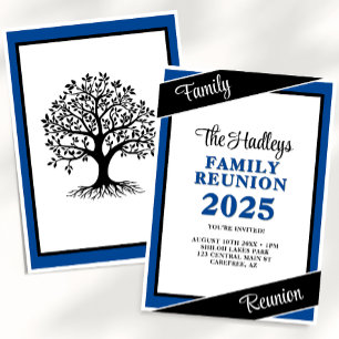 Custom Blue Family Reunion Invitation