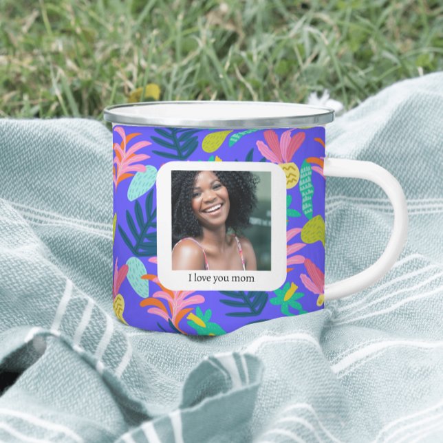 Custom blue floral mother love Mug (Creator Uploaded)
