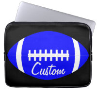 Custom Blue Football Team, Player or Coach Laptop