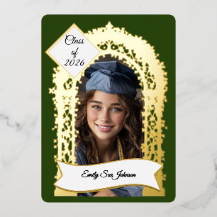 Custom Blue Grad Party Invitation Photo Collage