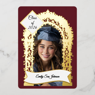 Custom Blue Grad Party Invitation Photo Collage