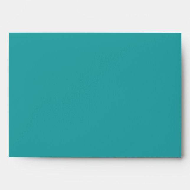 Custom Blue & Green Envelope with Return Address (Front)