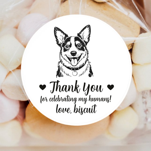 Custom Blue Heeler Dog Wedding Favour Stickers (Creator Uploaded)