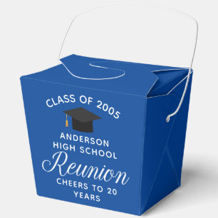 Custom Blue High School Reunion Party Fortune Favour Box