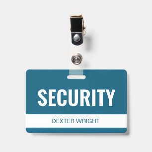 Custom Blue Hotel Security Employee ID Badge