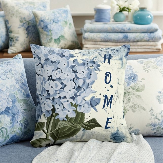 Custom blue hydrangea cushion (Creator Uploaded)