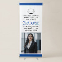 Custom Blue Law School Photo Graduation Party