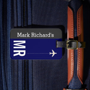 Custom Blue Luggage Tag