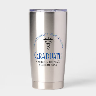 Custom Blue Medical School Graduation Insulated Tumbler
