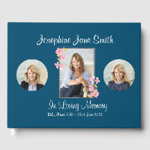 Custom Blue Memorial Funeral Photo Memorial