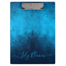 Custom Blue Mosaic Geometric Pattern