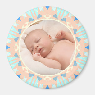 Custom Blue Mother’s Day New Mum Baby Photo Gift Magnet