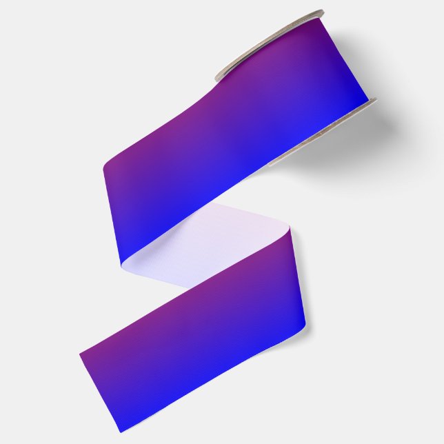 Custom Blue Ombre Grosgrain Ribbon (Front+Back)