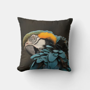 Custom Blue Parrot Pillow