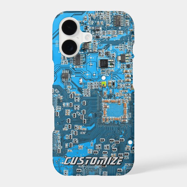 Custom Blue PCB Circuit Board for IT Pros 2 (Back)