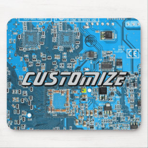 Custom Blue PCB Circuit Board for IT Pros 2 Mouse Mat
