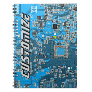Custom Blue PCB Circuit Board for IT Pros 2 Notebook