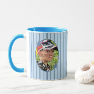 Custom Blue Photo Template Mug