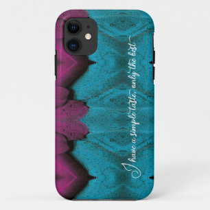 Custom blue plumage iPhone Case