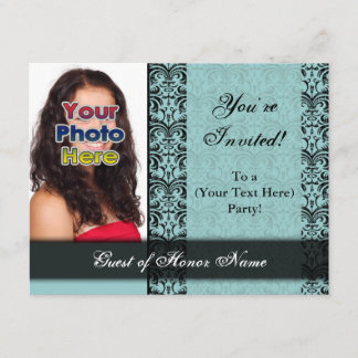 Custom Blue Pretty Party Invitation