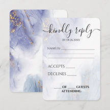 Custom Blue Purple Alcohol Ink Wedding