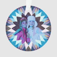 Custom Blue Purple Christmas Star Photo Gift Tree