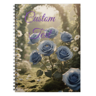 Custom Blue Rose Love – Timeless Floral Notebook