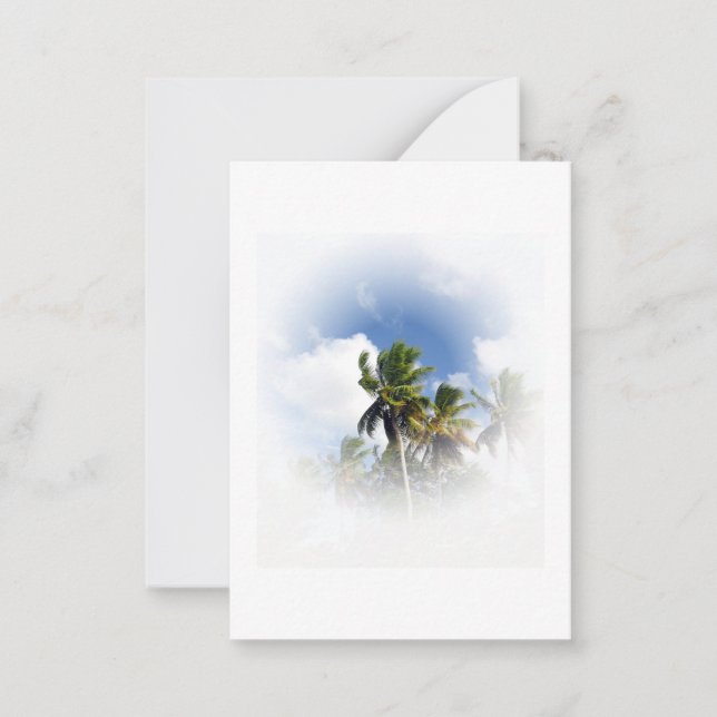 Custom Blue Sky And Palms Blank Nature Template (Front)