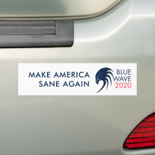 Custom Blue Wave 2020 Democrat President Election Bumper Sticker