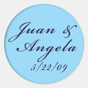 Custom Blue Wedding seals