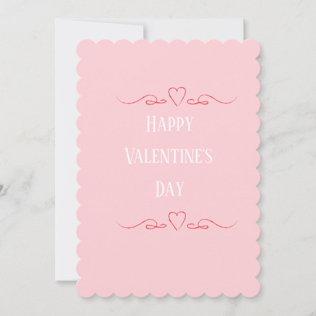 Custom Blush Pink Modern Minimalist  Holiday Card (Front)