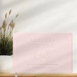 Custom Blush Pink Rose Gold Letters to the Bride  Guest Book<br><div class="desc">Custom Text Personalised Letters to the Bride Rose Gold Foil Lettering elegant "Letters to the Bride". A beautiful keepsake in simple rose gold and blush pink with elegant, sleek stylised block text and script calligraphy typography. Personalise by adding the bride's name and the date of the bridal shower. There is...</div>