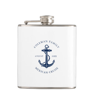 Custom Boat Anchor Family Swag Hip Flask