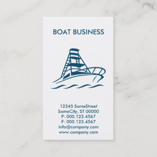 custom boat business business card