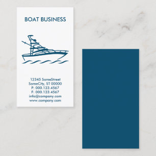 custom boat business business card