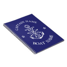 Custom boat captain name navy nautical sailor 