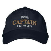 Custom Boat Captain Status Slogan Embroidered