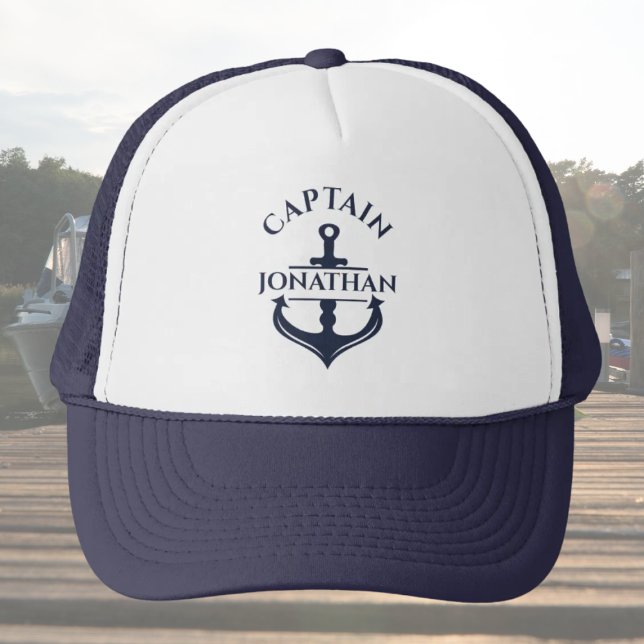 Custom Boat Captain Trucker Hat (Custom captain hat)