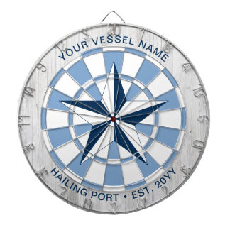 Custom Boat Name Nautical Star Personalised Dartboard