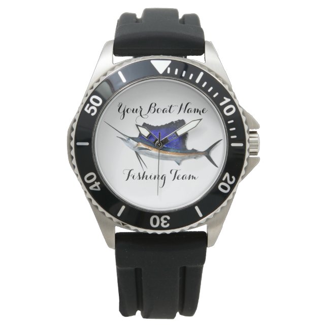Custom Boat Name Sailfish Watch (Front)